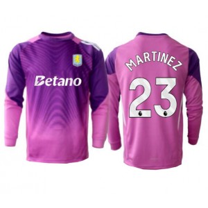 Aston Villa Emiliano Martinez #23 Maalivahti Jalkapallovaatteet Kolmaspaita 2025-26 Pitkähihainen